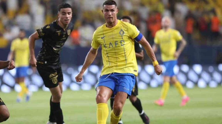 Ronaldo scores his 850th career goal in Al-Nassr's victory.