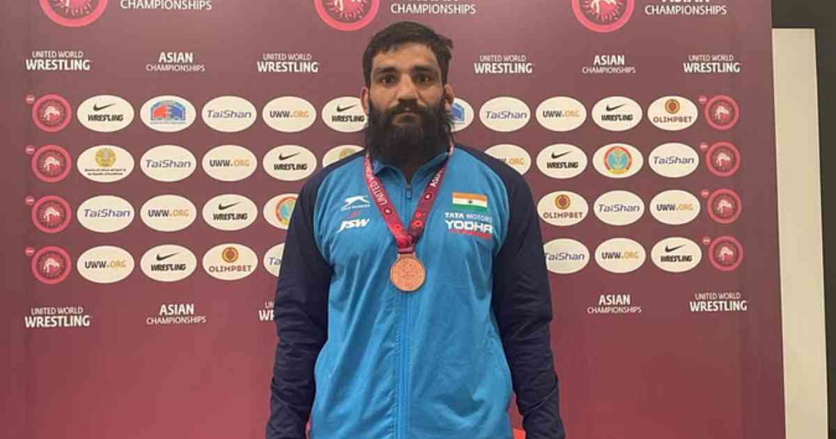 Asian Games: Sunil of Haryana gets first medal in wrestling, resident of Dabarpur, Sonipat wins bronze.